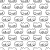 Vector clipart: seamless pattern with dream cat
