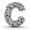 Letter C of soccer football balls | Stock Illustration