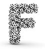 Letter F of soccer football balls | Stock Illustration