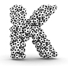 Letter K of soccer football balls | Stock Illustration