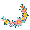 Vector clipart: Frame with pretty flowers. Beautiful decorative