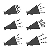 Vector clipart: Megaphone Icons
