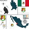 Vector clipart: Map of Nayarit, Mexico