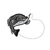 Crappie Jumping For Bait Mascot | Stock Illustration