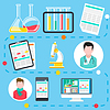 Vector clipart: Online medical consultation and diagnosis