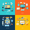 Vector clipart: Internet shopping web design promote content