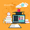 Vector clipart: Online education, professional education