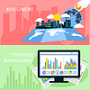 Vector clipart: Concept of strategic management and investment