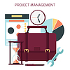 Vector clipart: Flat design of project management