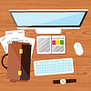 Vector clipart: Creative office workplace