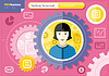 Vector clipart: Female accountant profession concept