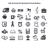 Vector clipart: Set of business icons