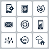 Vector clipart: Set of communication contact us icons