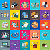 Vector clipart: Icons set banners for business