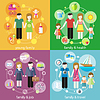 Vector clipart: Family with children kids people concept