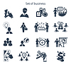 Vector clipart: Business presentation teamwork concept icons