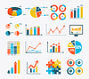 Vector clipart: Infographic Set Graph and Charts, Diagrams