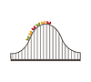 Vector clipart: Coaster Roller Attraction of Amusement Park Icon