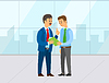 Vector clipart: Boss Giving Instructions to Male Employee