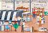 Vector clipart: Printing house equipment. Printer plotter, offset