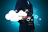Man showing cloud technology | Stock Foto