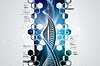 DNA in color background | Stock Illustration