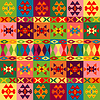 Vektor Cliparts: Ethnischen Motiven Hintergrund, Teppich mit Volks Ornament