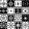 Vector clipart: Tribal background, set of ethnic elements