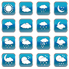 Vector clipart: Weather forecast web buttons