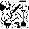 Vector clipart: Seamless background with DIY or home repair tools