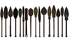Vector clipart: Set of wooden paddles
