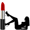 Vector clipart: Sexy woman silhouette with red lipstick