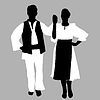 Vector clipart: Couple of traditional dancers
