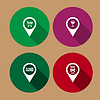 Vector clipart: navigation pointers of map
