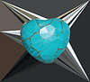 Vector clipart: Geometric Turquoise Heart