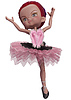 Bailarina de dibujos animados en 3D | Ilustración