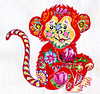Affe Blumenkunst | Stock Illustration