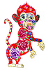 Affe Blumenkunst | Stock Illustration