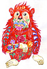 Affe Blumenkunst | Stock Illustration