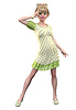 3D Cartoon girl in green dress | Stock Illustration