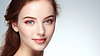 Beautiful young girl with clean healthy skin | Stock Foto