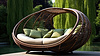 Muebles de jardín para la relajación y al aire libre | Foto de stock