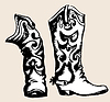 Vektor Cliparts: Cowboystiefel. Grafik