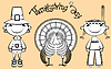 Vector clipart: Thanksgiving background . postcard with turkey