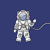Vektor Cliparts: Astronaut im Weltraum