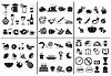 Vector clipart: 77 food and drink icons set