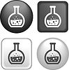 Vector clipart: test tube Icon on Buttons Collection