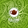 Vector clipart: tea time template