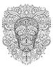 Vector clipart: human skull made of flowers,