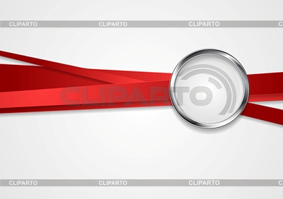 Rayas rojas con diseño de círculo de metal | Ilustración vectorial de stock |ID 4497659